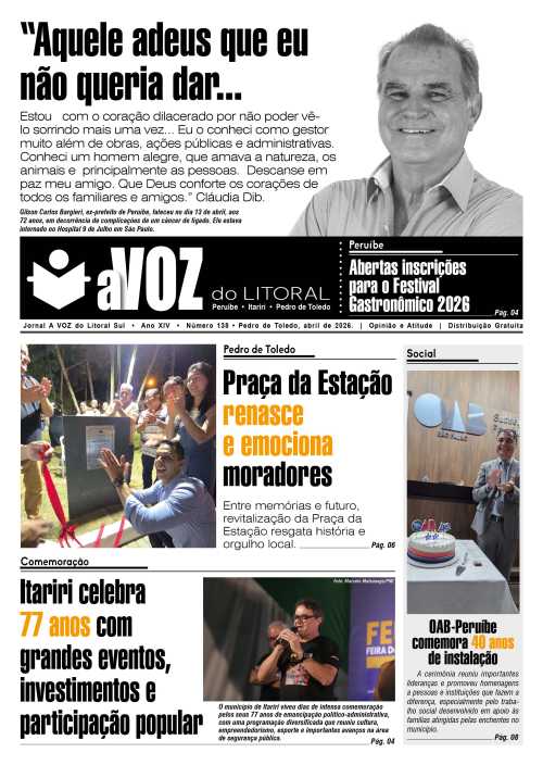 a VOZ do Litoral - Edição 138, abril de 2026